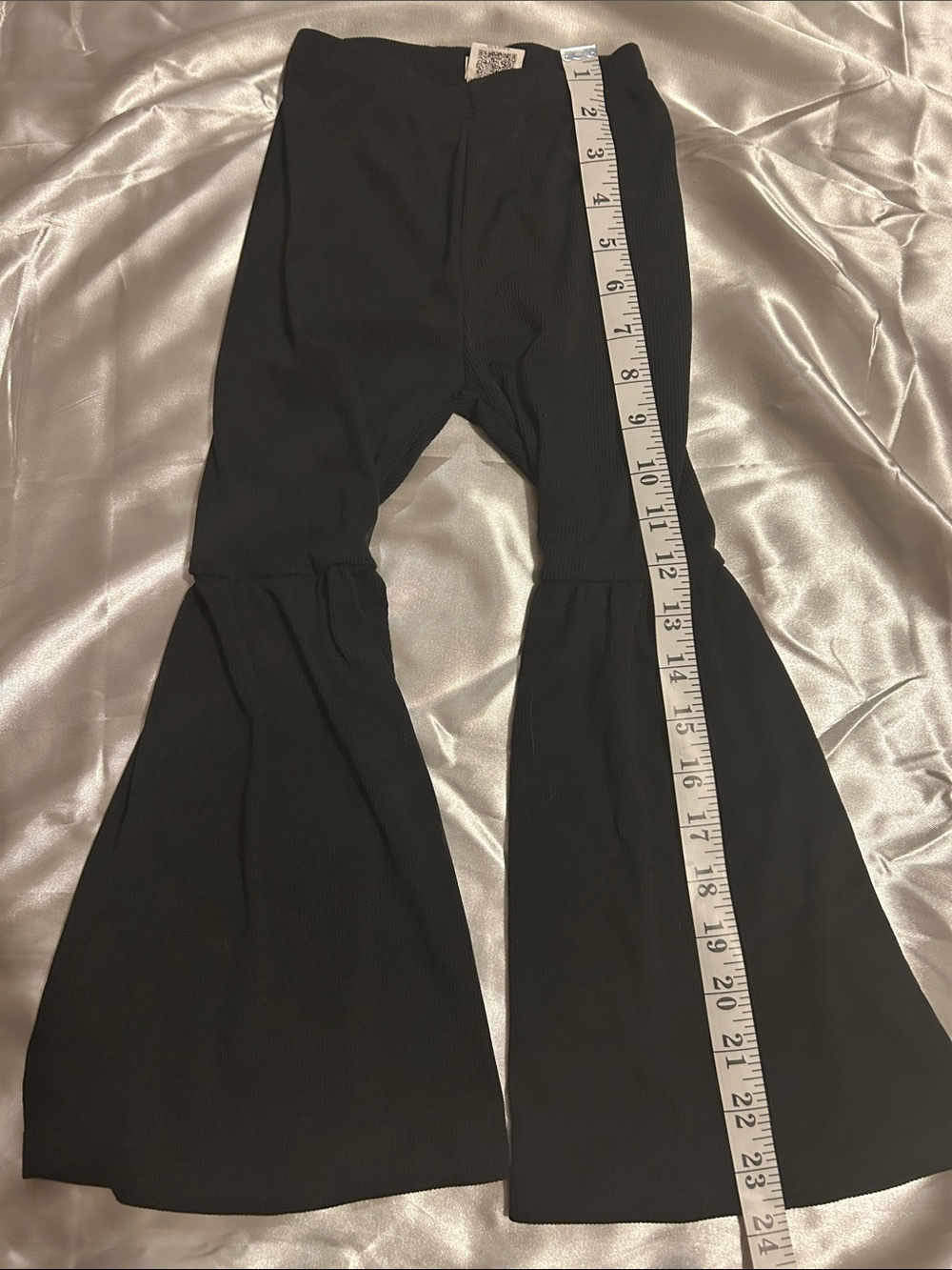 SHEIN Black Kids Bell Bottom Pants